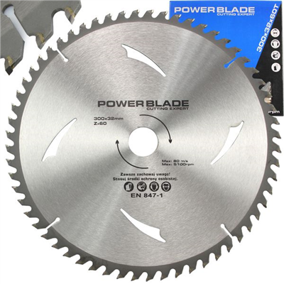 Kotouč pilový s SK plátky (vidiový), 300x60Tx32mm POWER BLADE