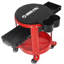 MAR-POL M80196 Montážní pojízdné sedátko se zásuvkou a přihrádkou MAR-POL