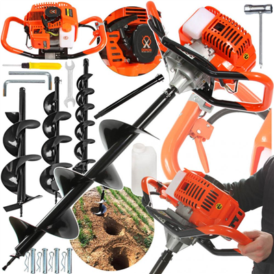 Motorový zemní vrták 2.3 kW + vrtáky 100, 150, 200mm MAR-POL