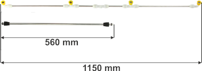 Postřikovací nástavec, 4 trysky, 115cm pro postřikovače DEMON