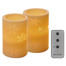 EMOS DCCV14 LED dekorace – vosková svíčka, 12,5 cm, 2x AA, vintage, 2 ks, ovladač, časovač