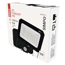 EMOS ZS2343 LED reflektor SIMPO s pohybovým čidlem, 50 W, černý, neutrální bílá