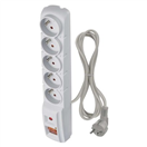 EMOS P53873 Přepěťová ochrana – 5 zásuvek 1,5m, šedá