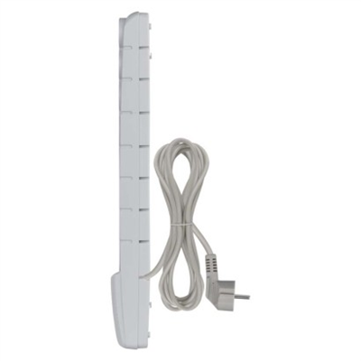 Přepěťová ochrana – 8 zásuvek 1,5m, šedá