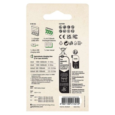 Nabíječka baterií GP Eco E441 + 4x AA ReCyko 2100