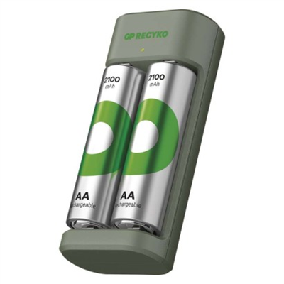 Nabíječka baterií GP Eco E221 + 2x AA ReCyko 2100