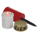 EMOS DCCV22 LED hřbitovní svíčka zapichovací, červená, 25 cm, 2x AA, venkovní i vnitřní, vintage