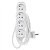 Prodlužovací kabel 1,5 m / 4 zásuvky / bílý / PVC / 1 mm2