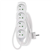 Prodlužovací kabel 2 m / 4 zásuvky / bílý / PVC / 1 mm2