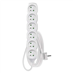 Prodlužovací kabel 2 m / 6 zásuvek / bílý / PVC / 1 mm2