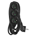 Prodlužovací kabel 5 m / 3 zásuvky / černý / PVC / 1 mm2