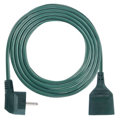 Prodlužovací kabel 5 m / 1 zásuvka / zelený / PVC / 1 mm2