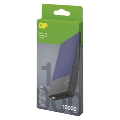 Powerbanka GP M2+ Series, 10 000 mAh, 22,5 W, modrá