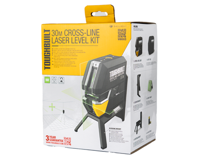 Toughbuilt TB-H2-LL-M30-L2 , Křížový laser | zelený | 30 m
