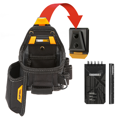 ToughBuilt TB-CT-25X, Kompaktní univerzální kapsa na metr a nůž s poznámkovým blokem a tužkou