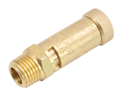 Pojistný bezpečnostní ventil tlaku 12 bar, 1/4