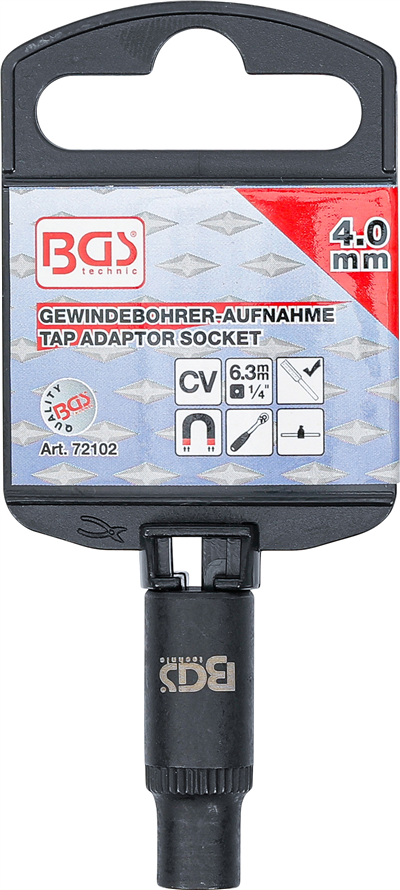 BGS 72102, Nástrčná hlavice pro upnutí závitníku | 6,3 mm (1/4