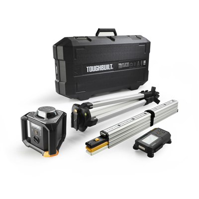 Toughbuilt TB-H2S4-LL-M150-R1, 360° Rotační laser s příjímačem | zelený