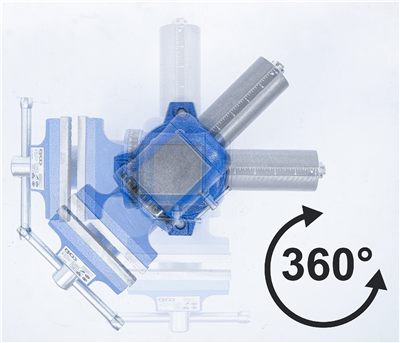 BGS 70965, Paralelní svěrák | Upínací čelisti 100 mm | otočné o 360°