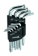 ASTA A-712TF1 Sada krátkých TORX klíčů s otvorem T10 - T50, 9 ks A-712TF1