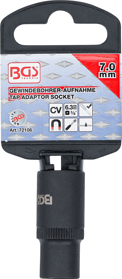 BGS 72106, Nástrčná hlavice pro upnutí závitníku | 10 mm (3/8