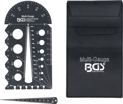 BGS 74247, Měrka šroubů a závitové měrky | metrické | M3 - M20, 0,5 - 13,00 mm