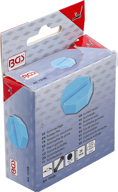 BGS 72109, Gumová podložka | pro zvedák | 70 x 70 x 26 mm