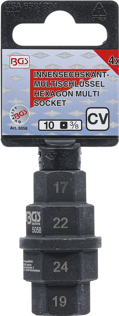 BGS 5058, Speciální hlavice pro motocykly | 10 mm (3/8
