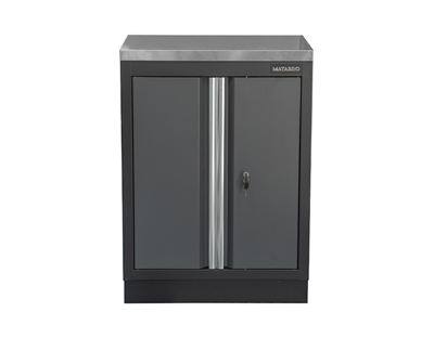 Matabro SET-CA01057, Dvoudveřová skříňka s nerezovou pracovní deskou | 1 police | 680x465x950 mm