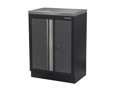 Matabro SET-CA01057, Dvoudveřová skříňka s nerezovou pracovní deskou | 1 police | 680x465x950 mm