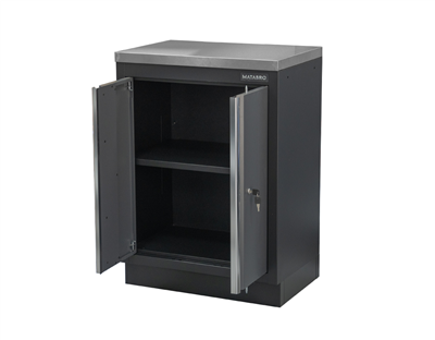 Matabro SET-CA01057, Dvoudveřová skříňka s nerezovou pracovní deskou | 1 police | 680x465x950 mm