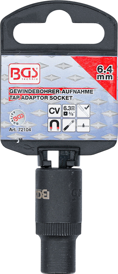 BGS 72104, Nástrčná hlavice pro upnutí závitníku | 10 mm (3/8