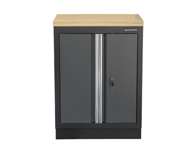 Matabro SET-CA01070, Dvoudveřová skříňka s dřevěnou pracovní deskou | 1 police | 680x465x950 mm