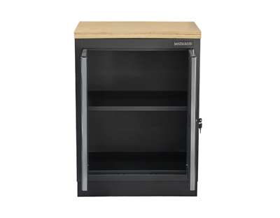 Matabro SET-CA01070, Dvoudveřová skříňka s dřevěnou pracovní deskou | 1 police | 680x465x950 mm