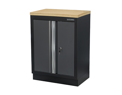 Matabro SET-CA01070, Dvoudveřová skříňka s dřevěnou pracovní deskou | 1 police | 680x465x950 mm