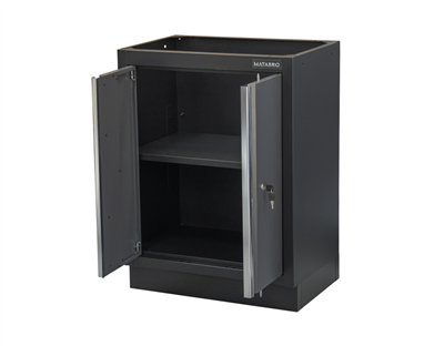Matabro SET-CA01070, Dvoudveřová skříňka s dřevěnou pracovní deskou | 1 police | 680x465x950 mm