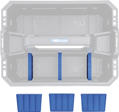 BGS 70222, Přepážka pro přenosný box na nářadí | plast | 6 dílná