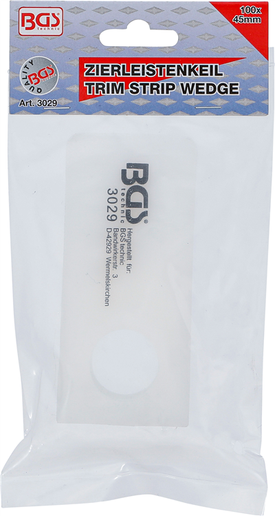 BGS 3029, Klín pro uvolnění ozdobných lišt s otvorem | 100 x 45 mm
