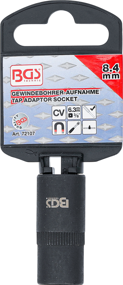 BGS 72107, Nástrčná hlavice pro upnutí závitníku | 10 mm (3/8