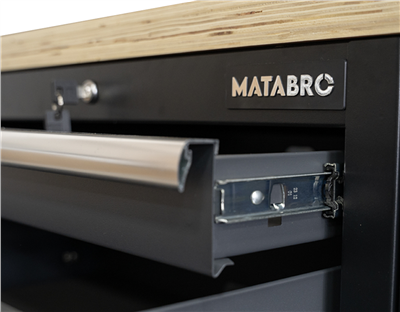 Matabro SET-CA01058, Dílenská skříňka s dřevěnou pracovní deskou | 4 šuplíky | 680x465x950 mm