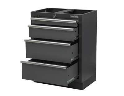 Matabro SET-CA01058, Dílenská skříňka s dřevěnou pracovní deskou | 4 šuplíky | 680x465x950 mm