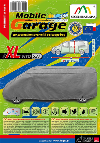 Ochranná plachta Mobile Garage XL na auto Mercedes Vito / Viano / V-Class