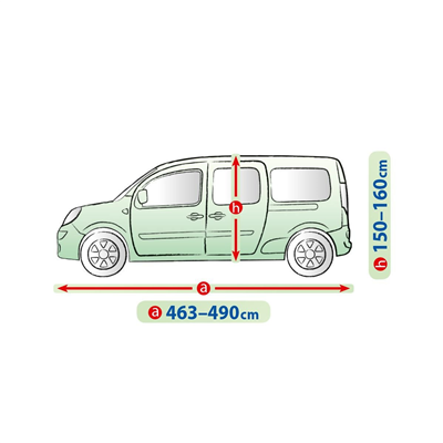 Ochranná plachta Mobile Garage na auto Opel Combo D 2011-2018 (délka 474cm)