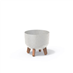 Květináč GRACIA LOW ECO WOOD bílý 23,5cm