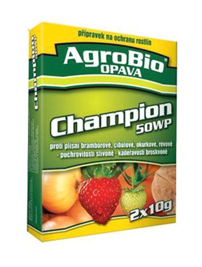 Přípravek proti houbovým a bakteriálním chorobám AGROBIO Champion 50 WG 2x10g