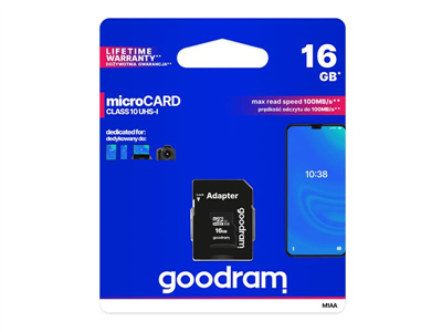 Karta paměťová GOODRAM microSD 16GB s adaptérem