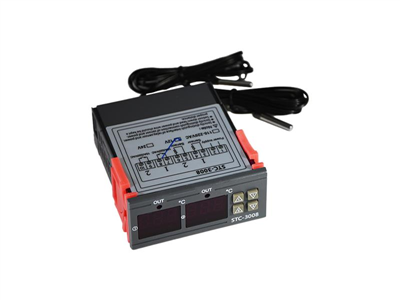 Digitální duální termostat - STC-3008 rozsah -55°C120°C, 12V DC, 1m kábel