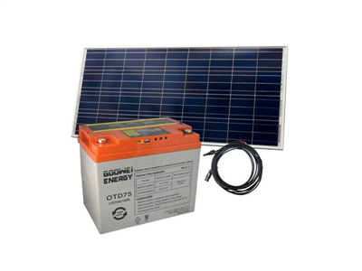 Solární set baterie GOOWEI ENERGY OTD75 (75Ah, 12V) a solární panel Victron Energy 115Wp/12V