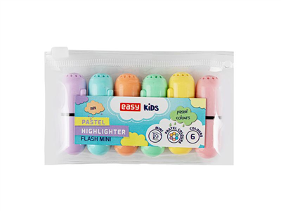 Zvýrazňovač EASY Flash Mini Pastel 6ks