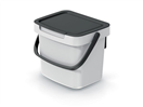 PROSPERPLAST 06440981 Koš odpadkový SYSTEMA Q COLLECT popelavý s černým víkem 3l